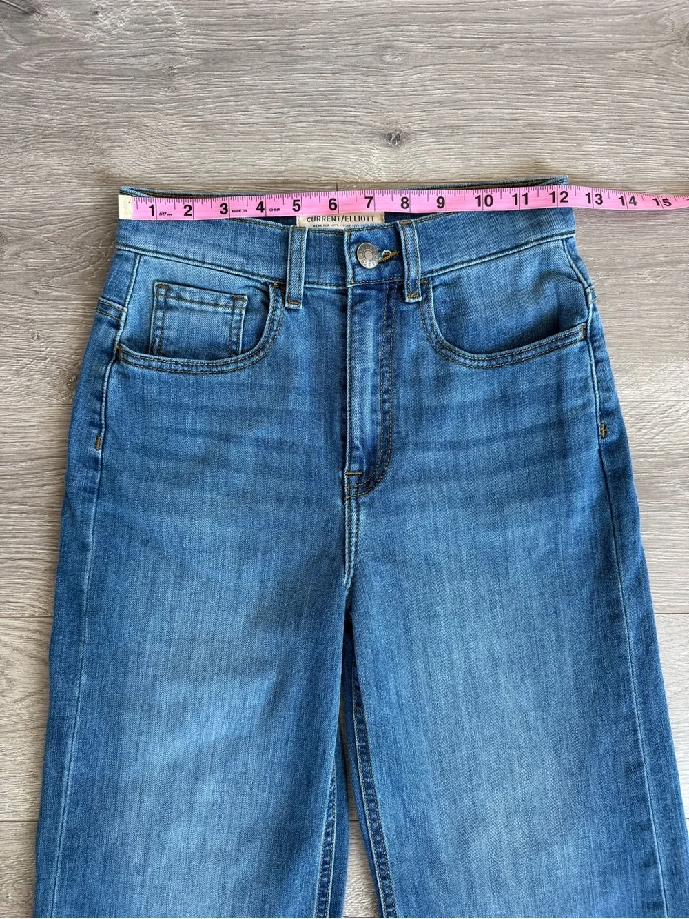 Current/Elliot Wide Leg Jeans The Navigator in Doheny Size 25